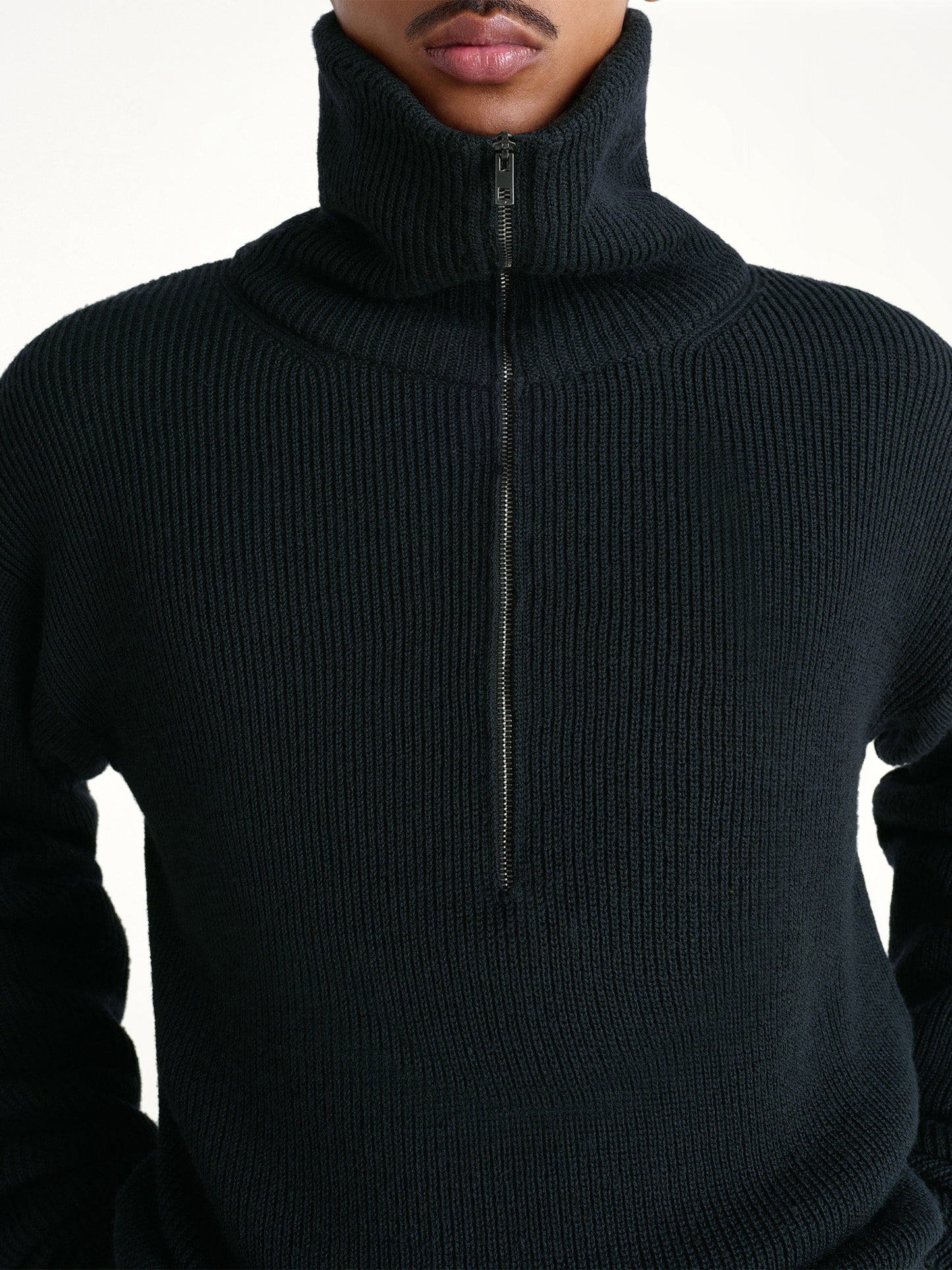Half Zip Sweater in Black