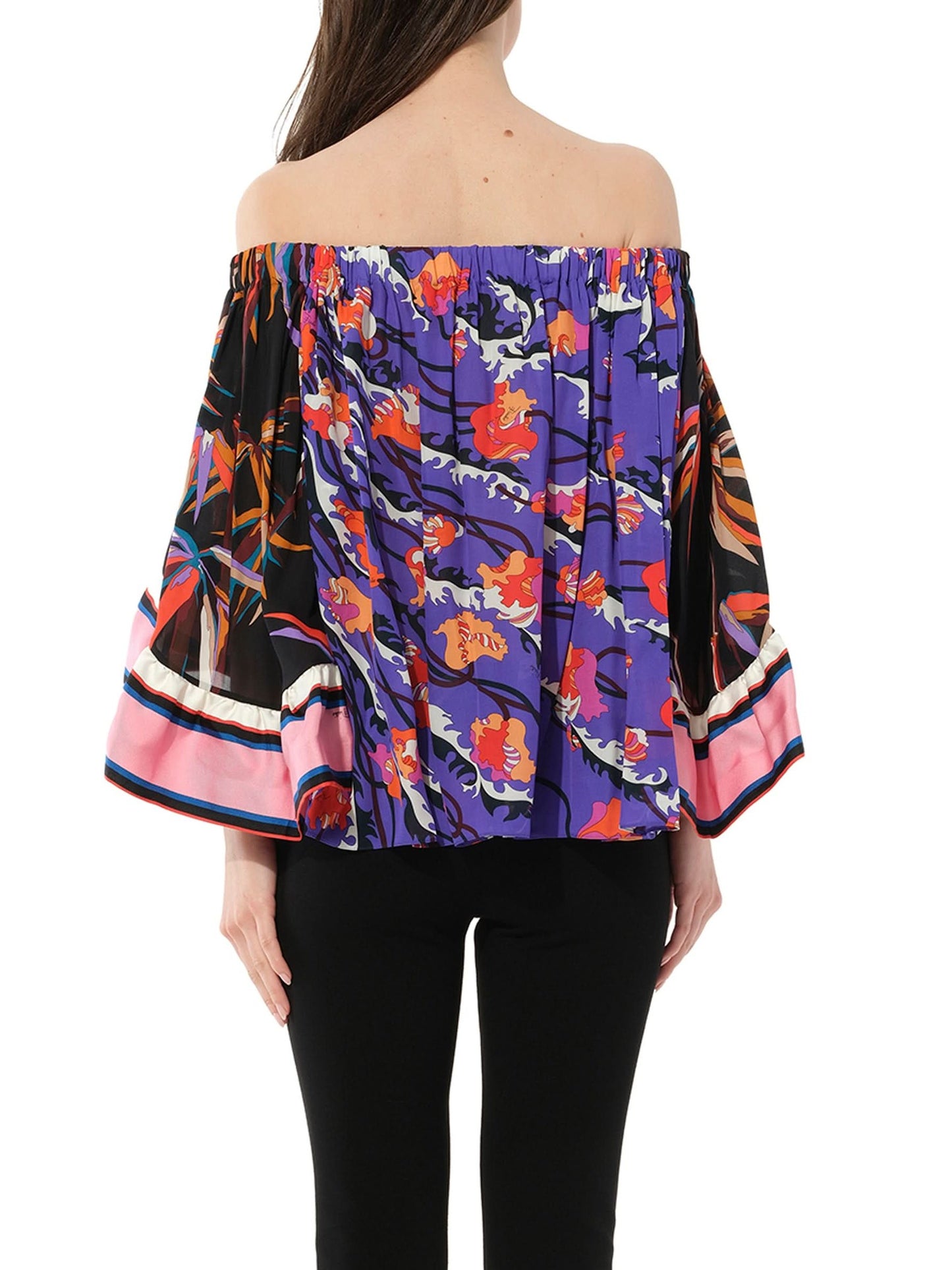 Print Top in Purple/Black/Pink
