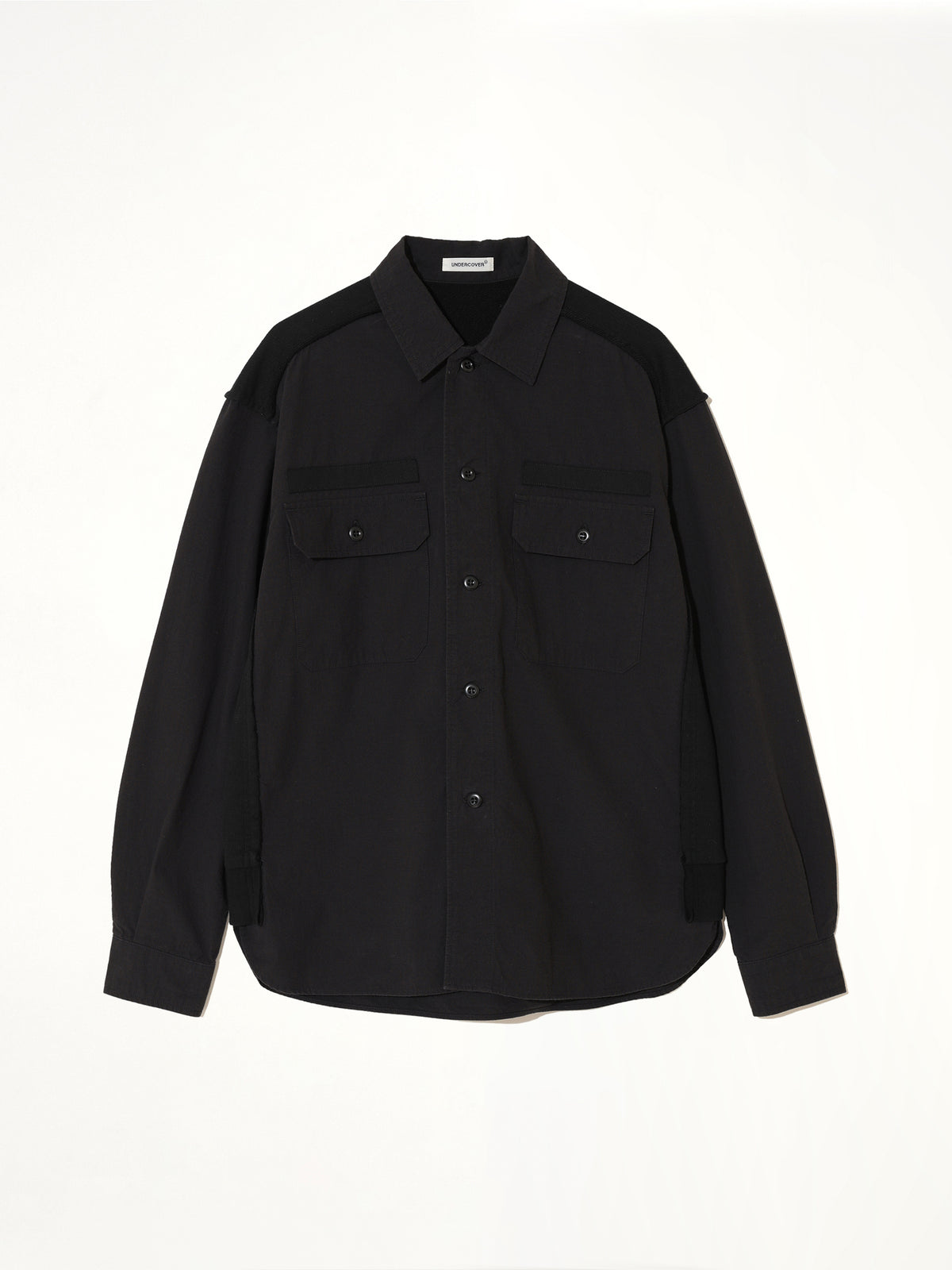 Cotton Rib Shirt in Black