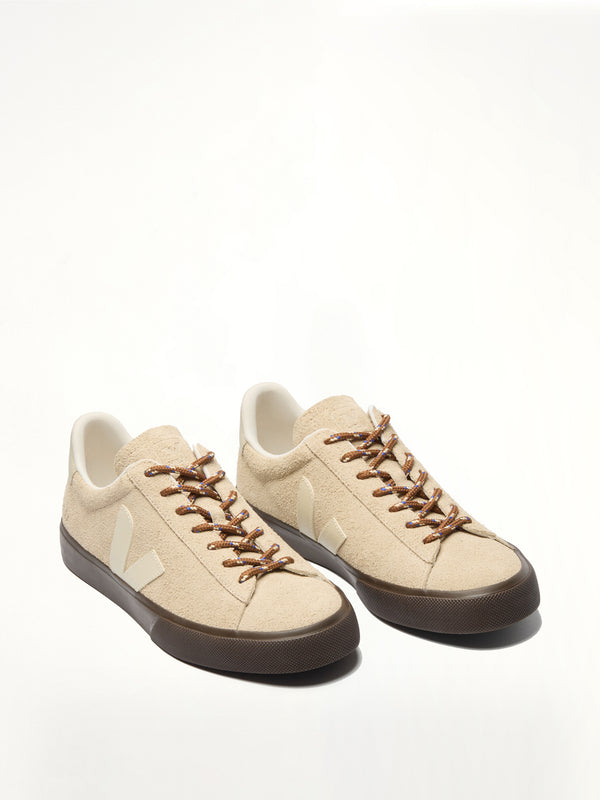 Campo Leather Sneaker in White/Cognac