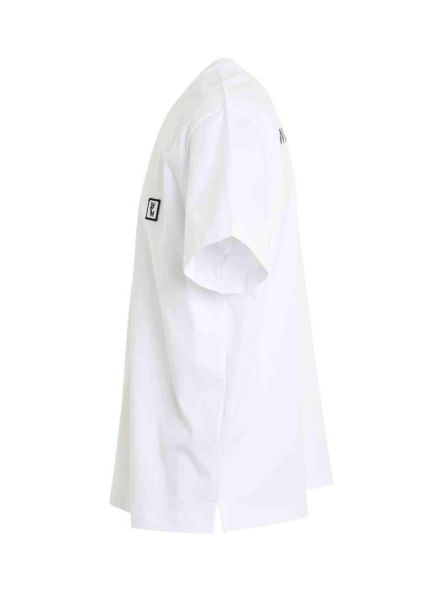WYM Patch Logo T-Shirt in White/Black