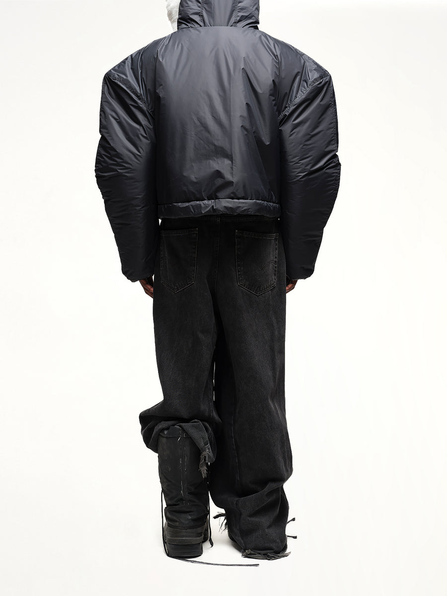 Wald Fur Puffer Jacket in Black