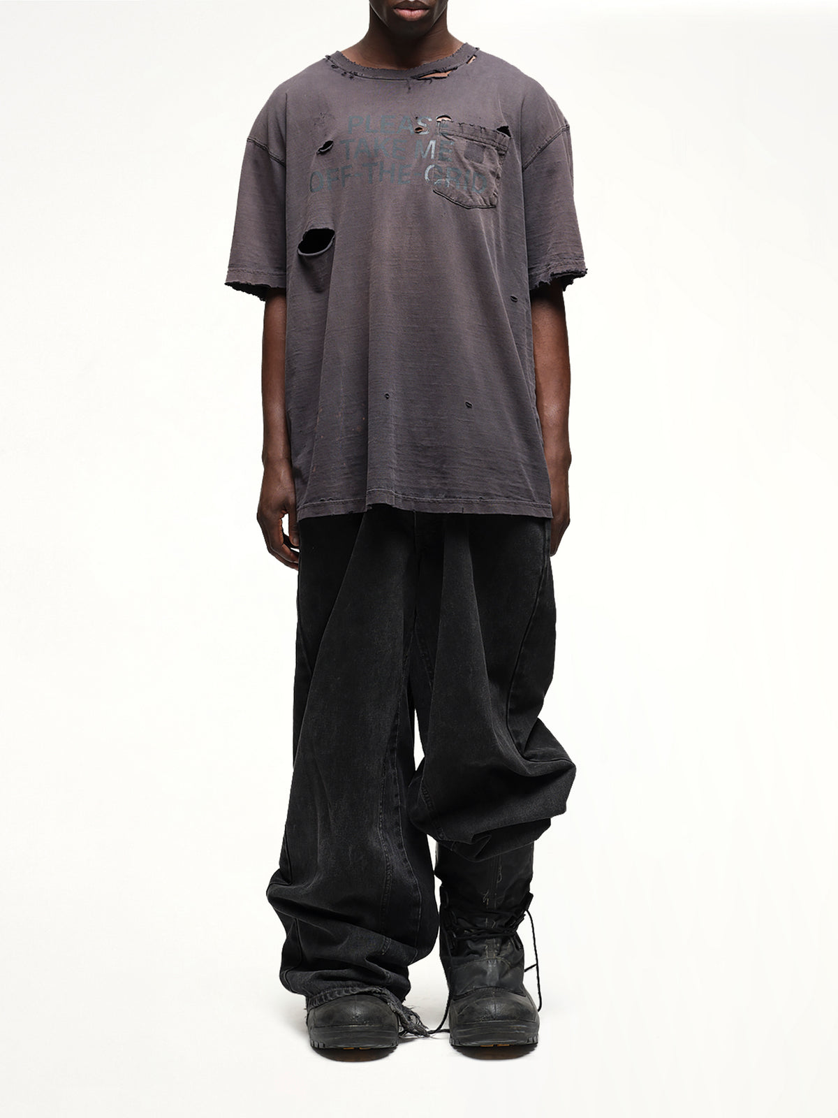 Reworked Work T-Shirt in Black