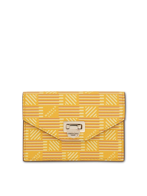 Flap Wallet with Gusset in Yellow