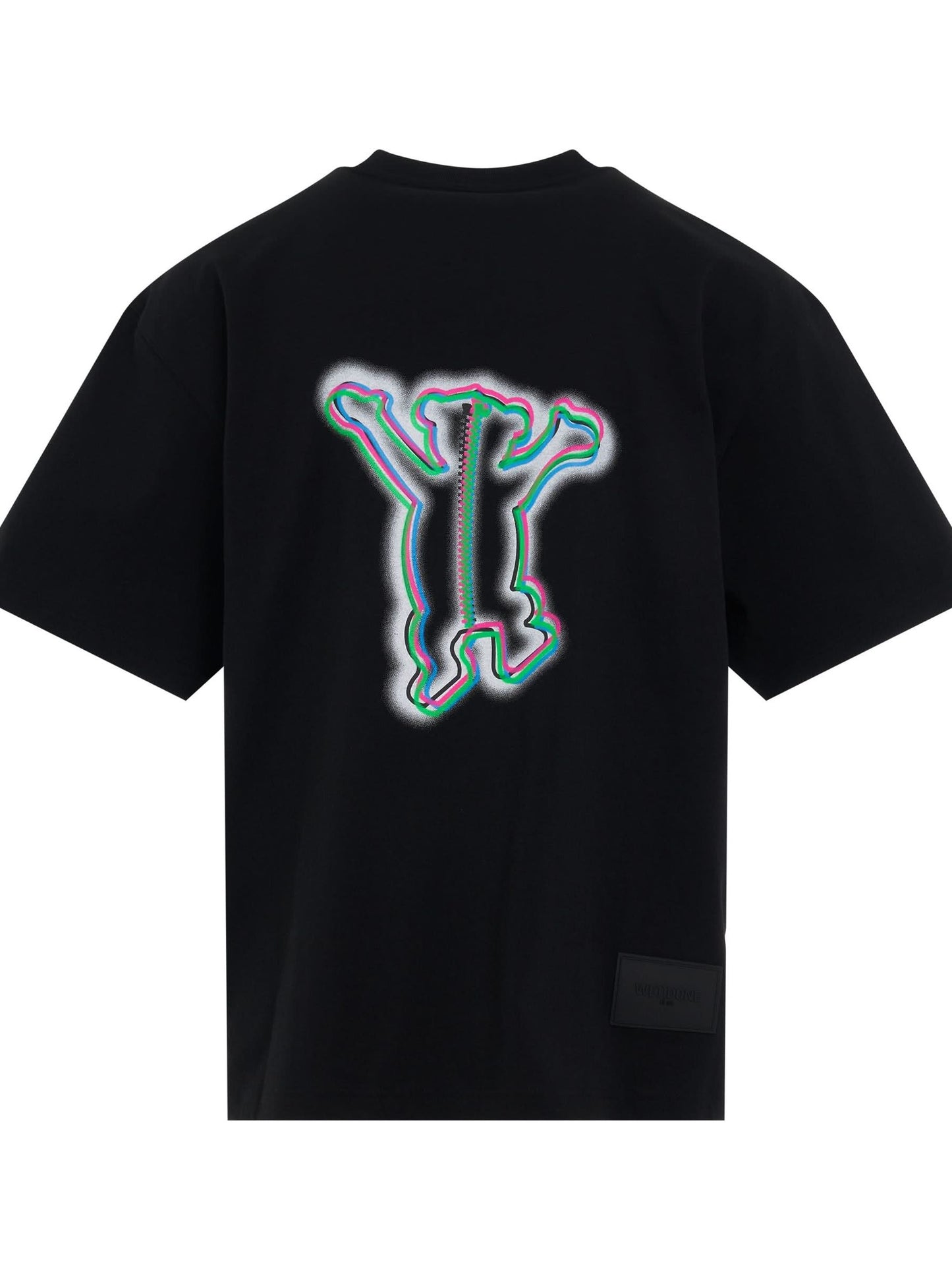 We11Done Colourful Teddy Print T-Shirt in Black