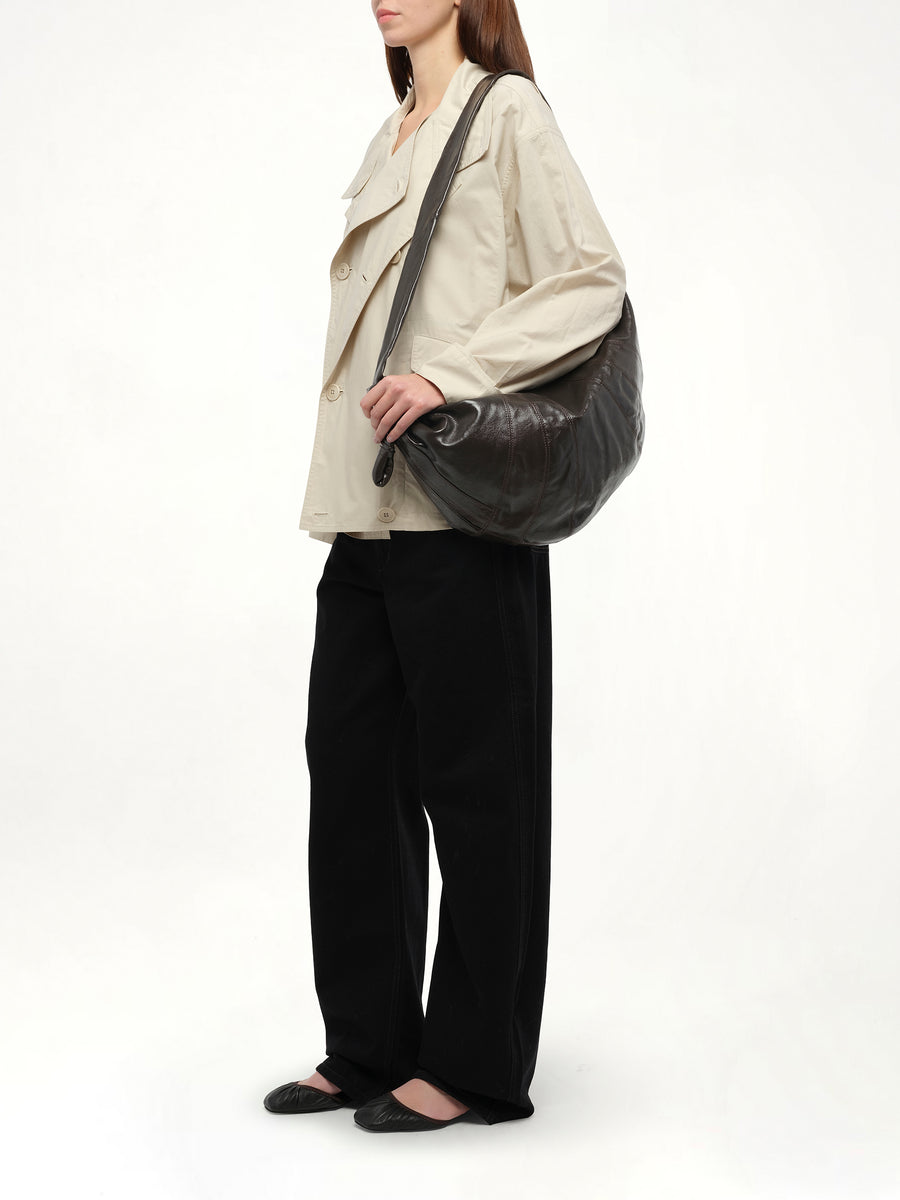 Large Croissant Bag in Dark Tobacco