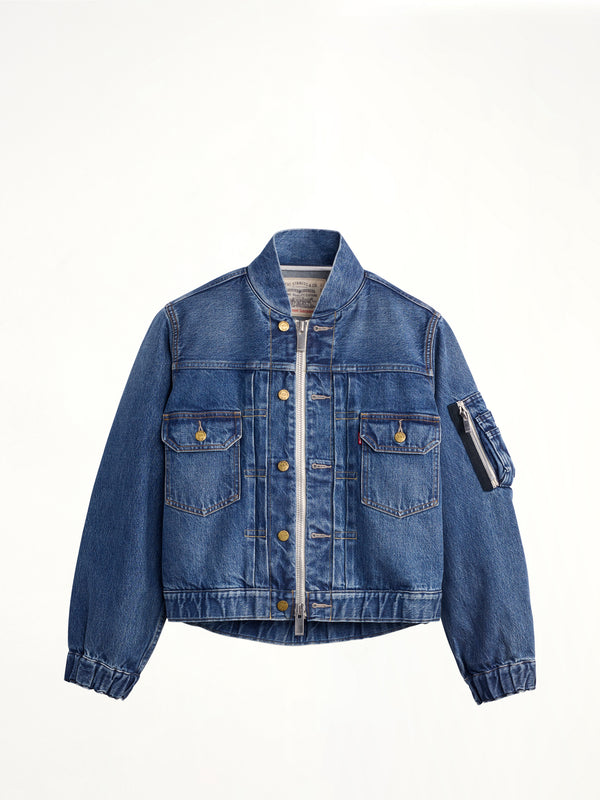 Sacai x Levi's Womens Denim Jacket B in Blue