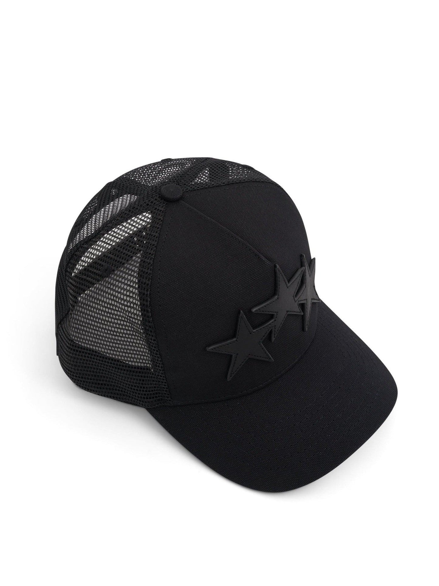 Amiri 3 Star Trucker Hat in Black