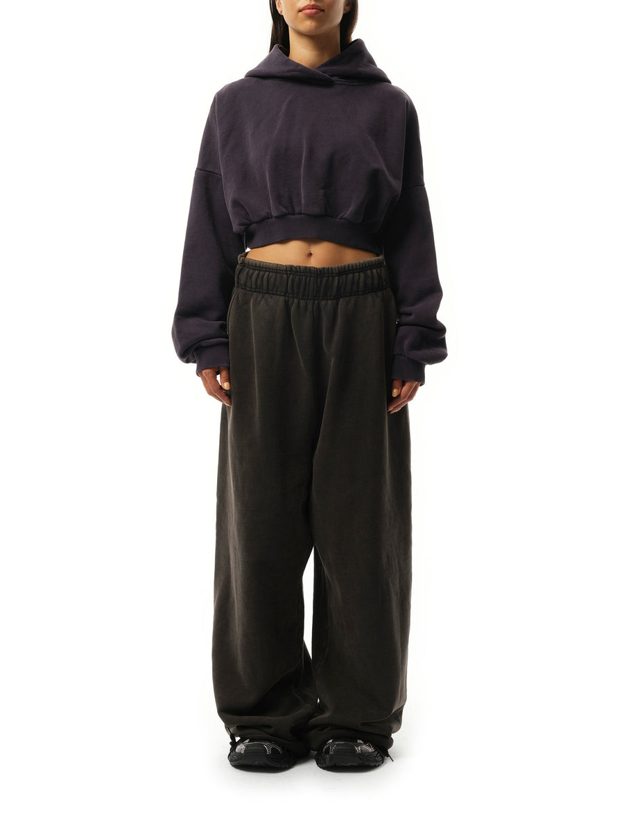Entire Studios Cropped Heavy Hood in Ink