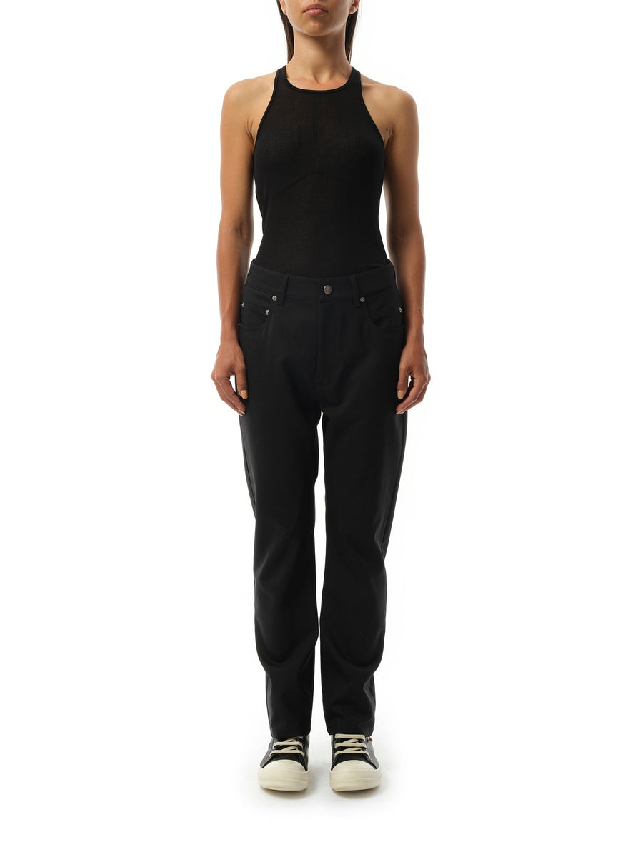 Rick Owens Detroit Cut Pants in Black