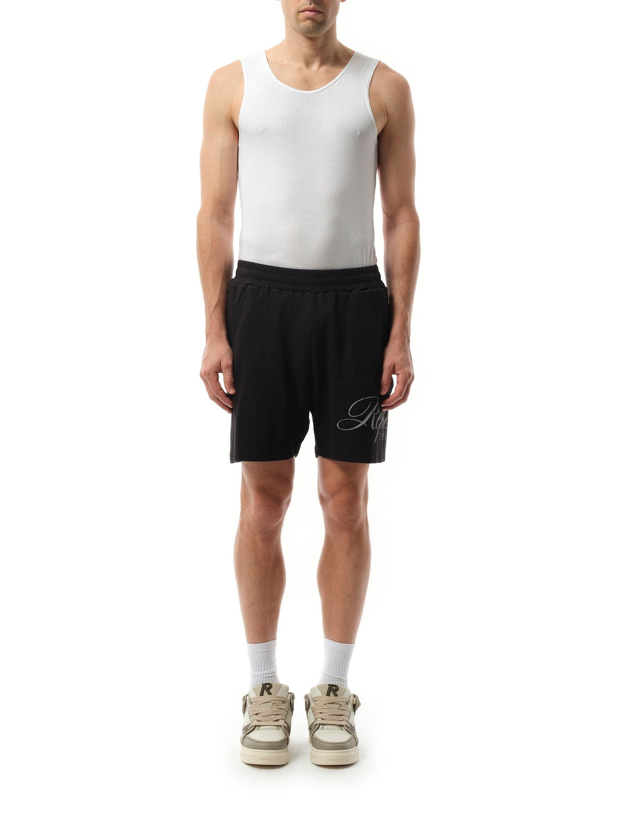 Represent Represent Owners Club Script Mesh Shorts in Black