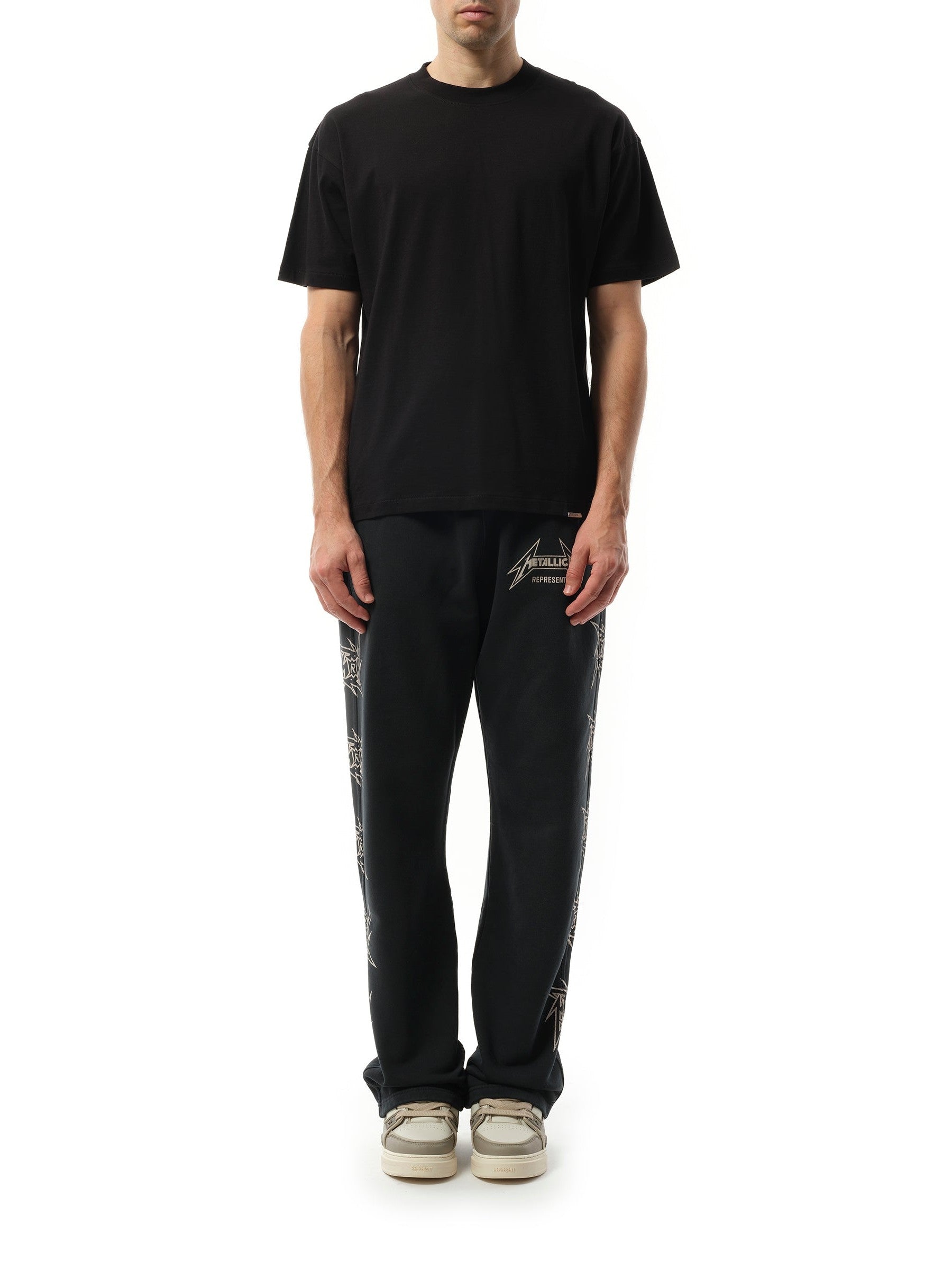 Represent Initial Oversized T-Shirt in Black