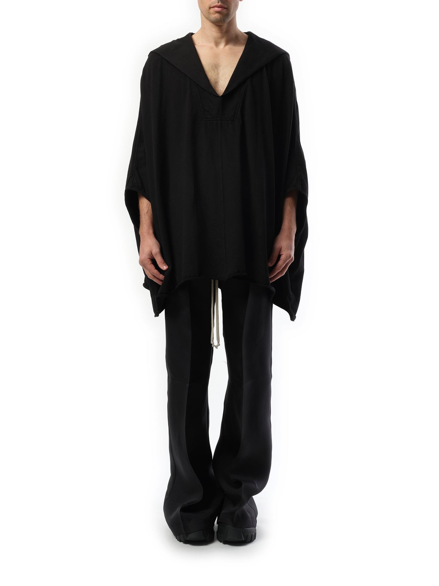 Rick Owens Hooded Kaftan in Black