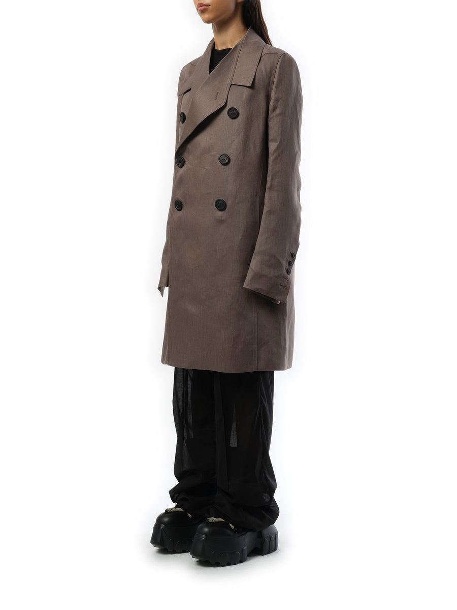 Rick Owens Officer Coat in Dust