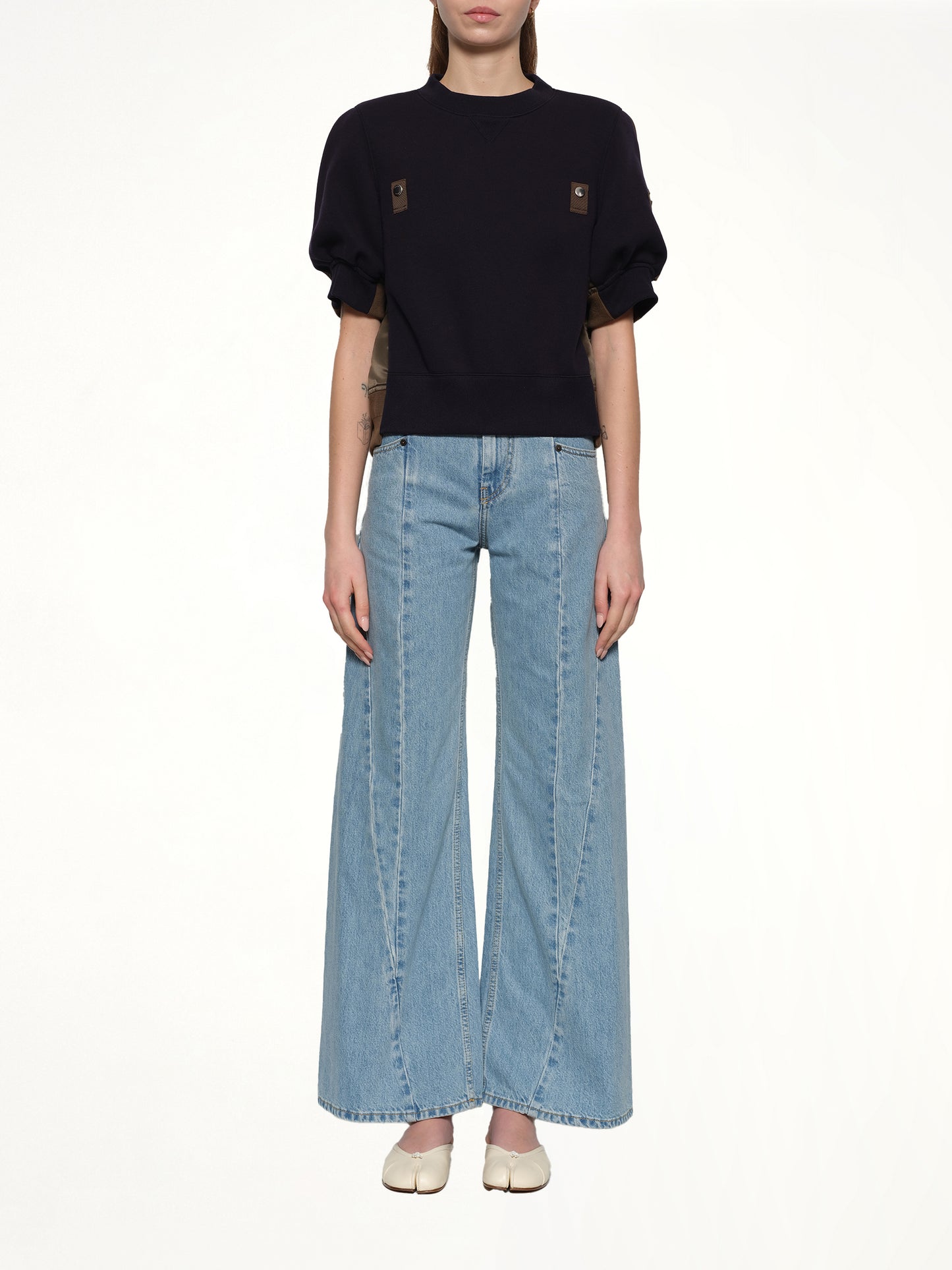 Sponge x Nylon Twill Pullover in Navy/Dark Khaki