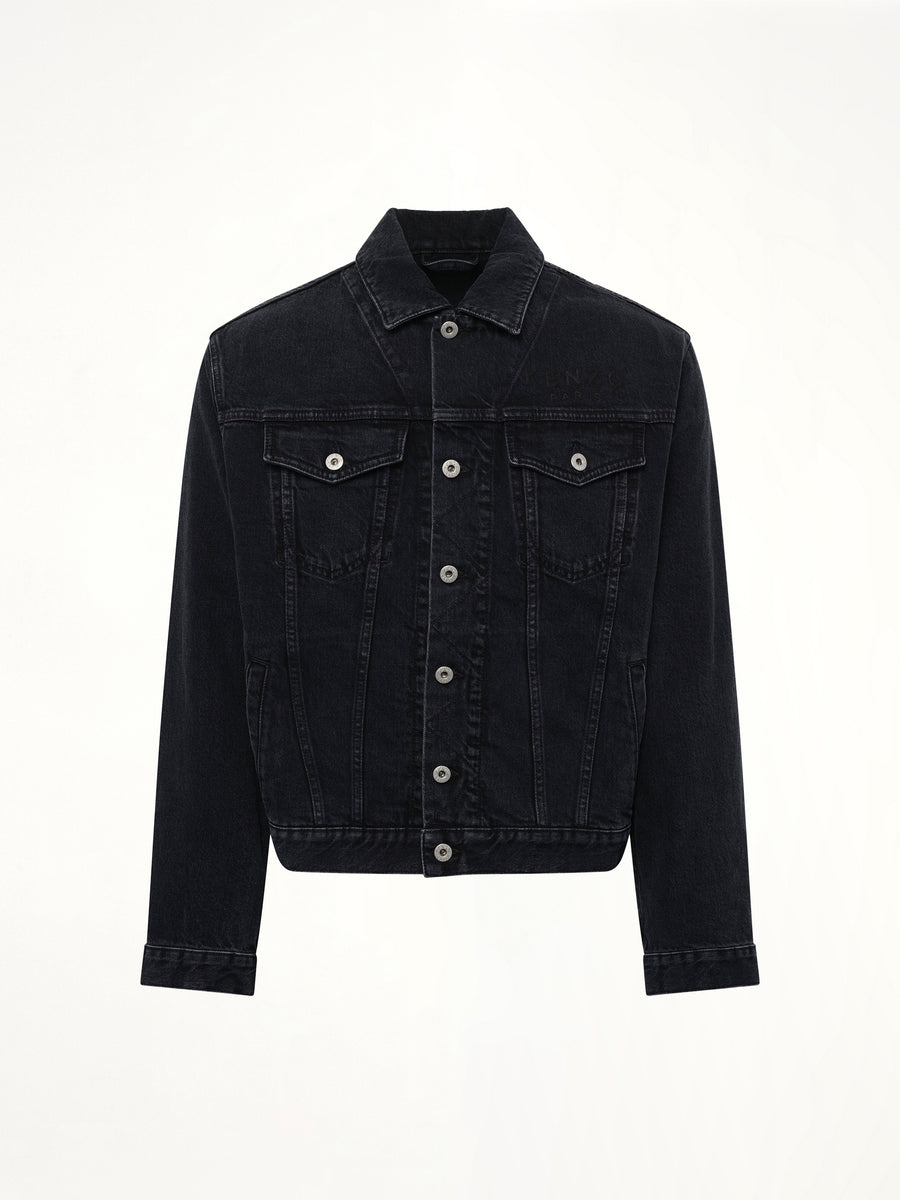 Boke Flower Trucker Jacket in Black