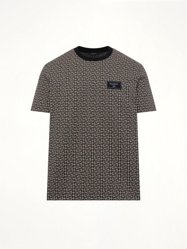 象牙白/黑色Monogram Couture标识常规款T恤