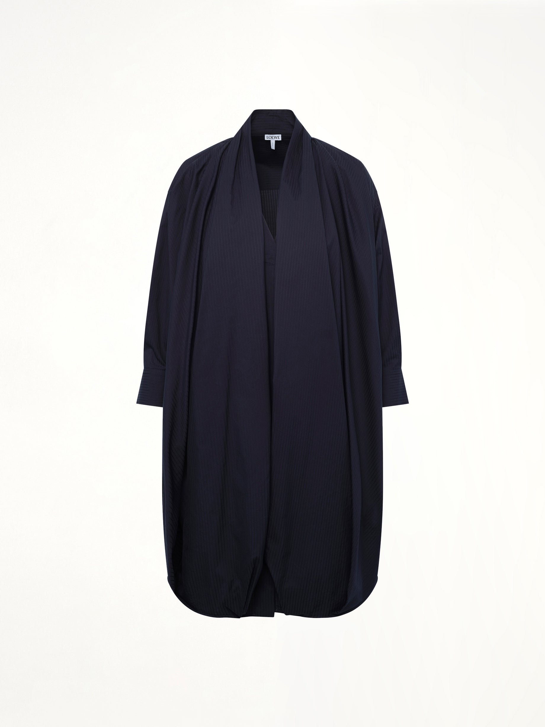 Draped Dress in Navy Blue