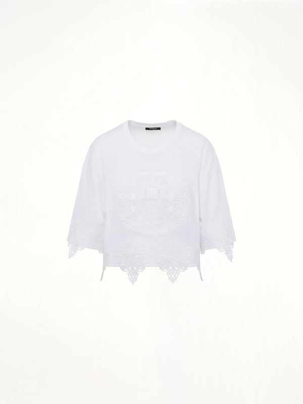 Balmain 白色徽章棒球T恤