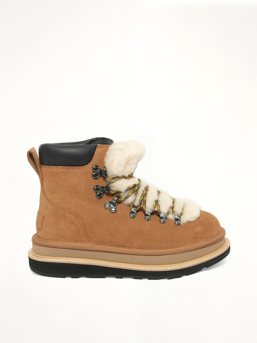 UGG sacai Hiker in Chestnut Side View | SACAI