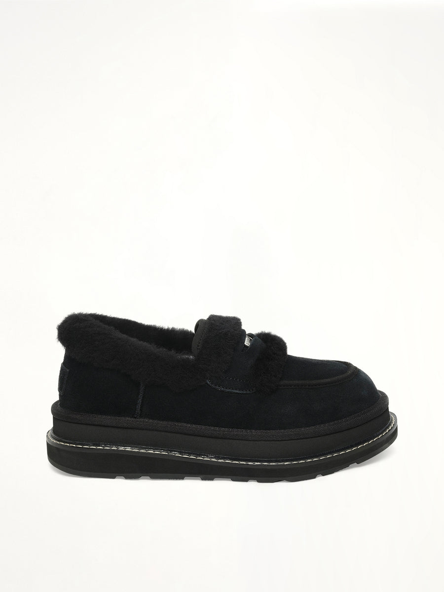 UGG sacai Loafer in Black Side View | SACAI