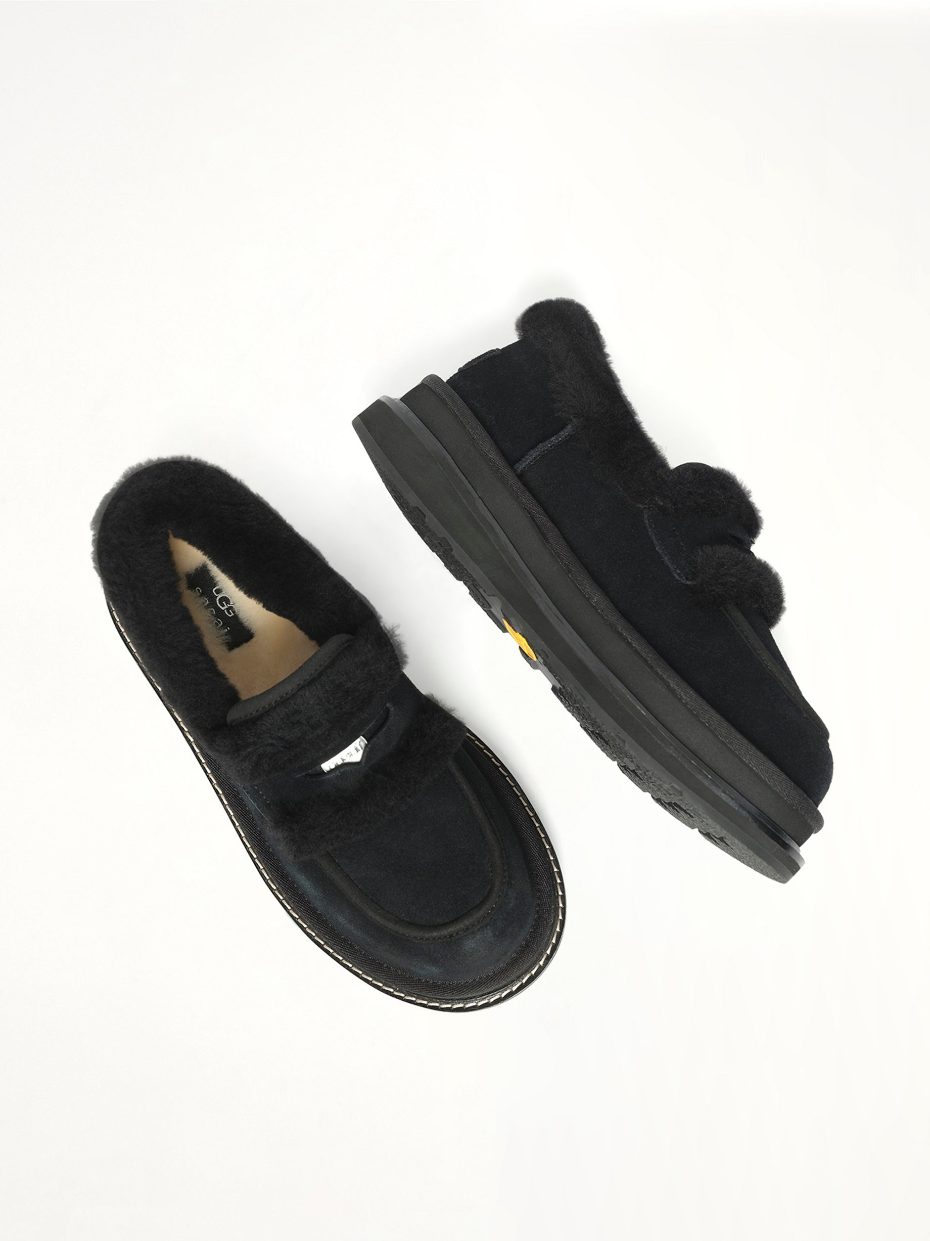 UGG sacai Loafer in Black Top View | SACAI