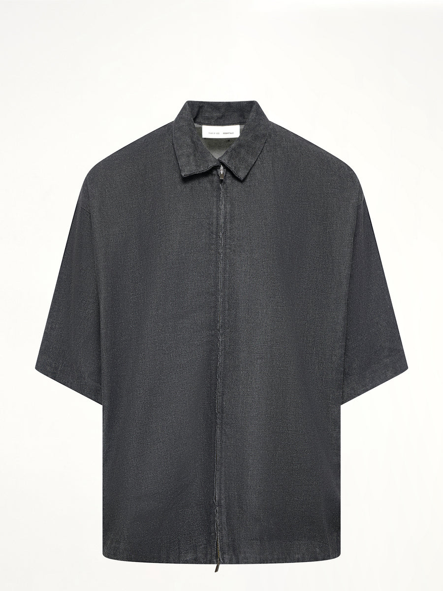 Full Zip Work Shirt in Vintage Black