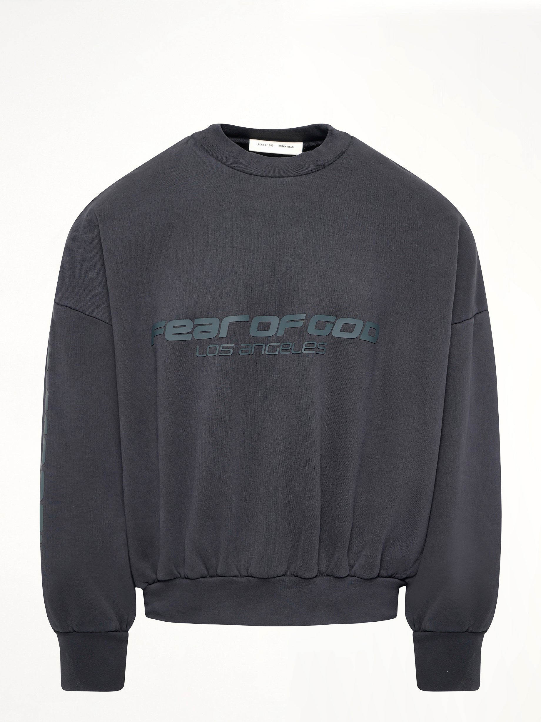 Cropped Relaxed Sweatshirt in Vintage Black