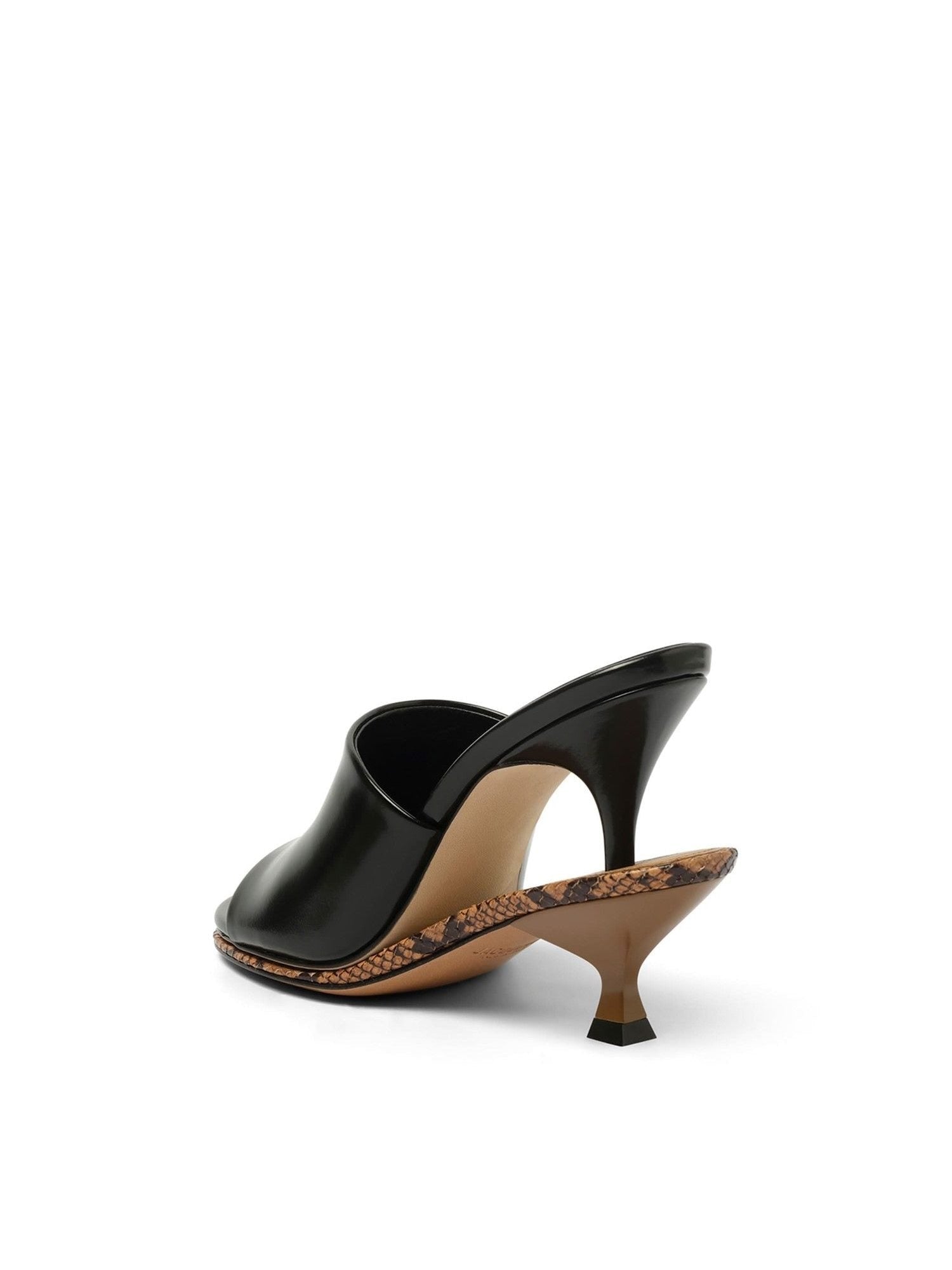 Les Doubles Mules in Black/Light Brown Back View | JACQUEMUS