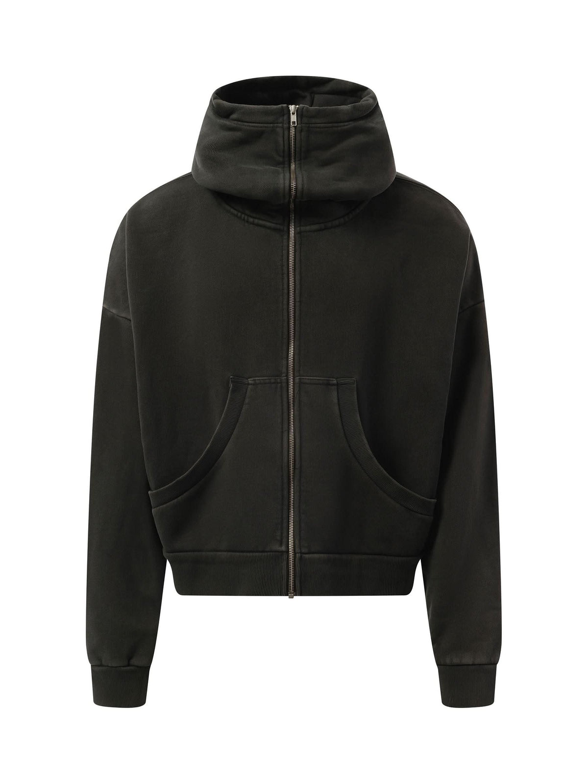 Entire Studios Full Zip Hoodie in Washed Black