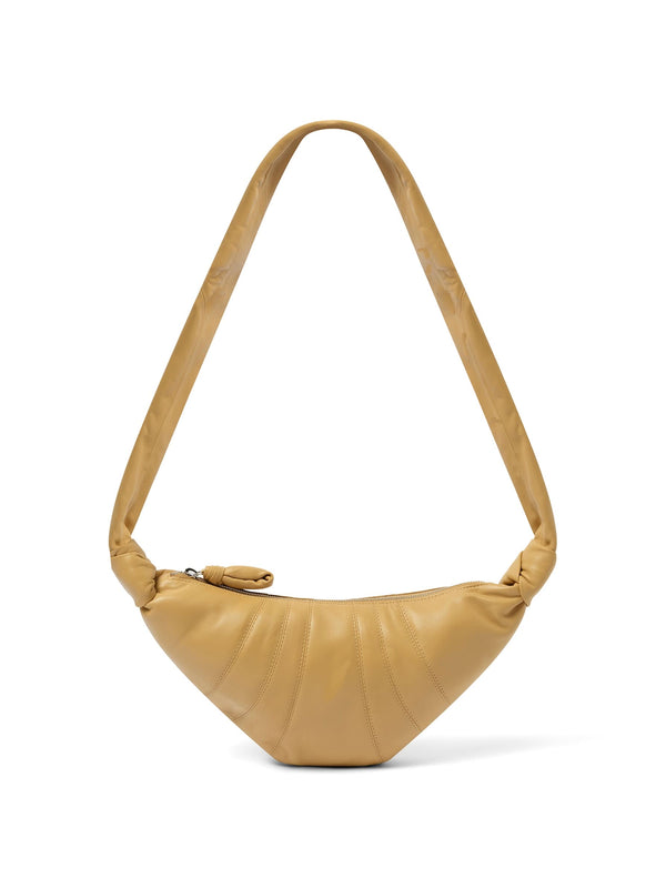 Lambskin Small Croissant Bag in Dune