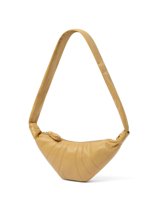 Lambskin Small Croissant Bag in Dune