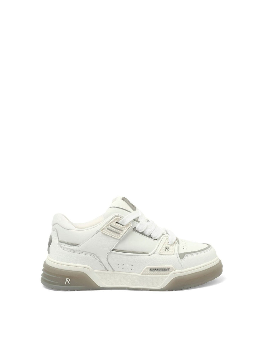 Studio Sneaker in White/Grey Side View | REPRESENT