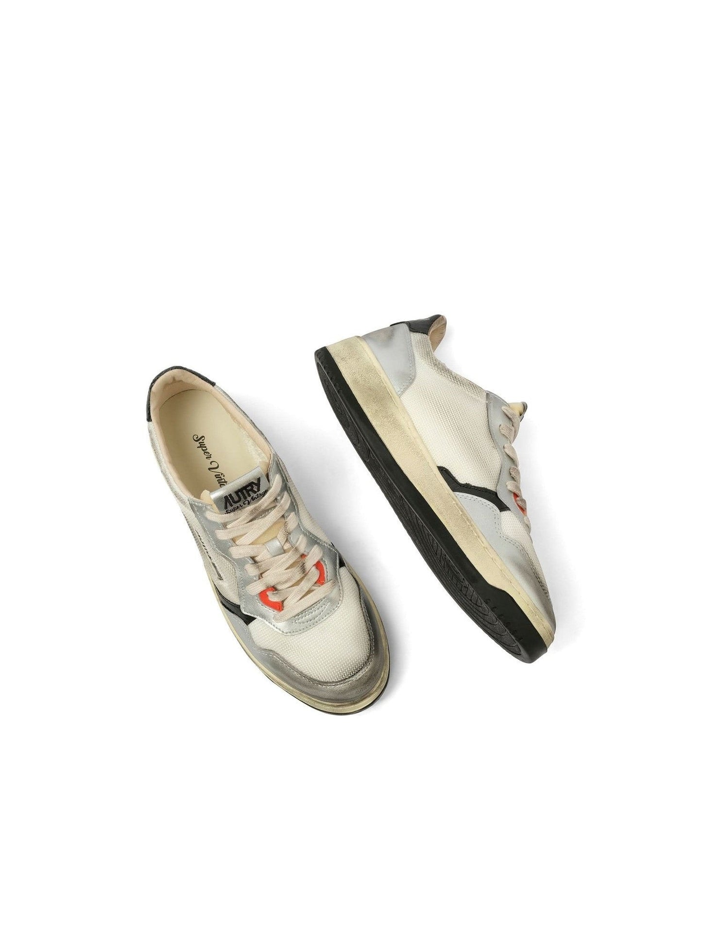 Sup Vint Low Sneakers in Mesh/Suede/White