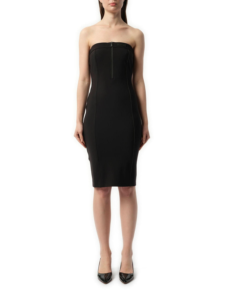 Bustier Openback Dress in Black