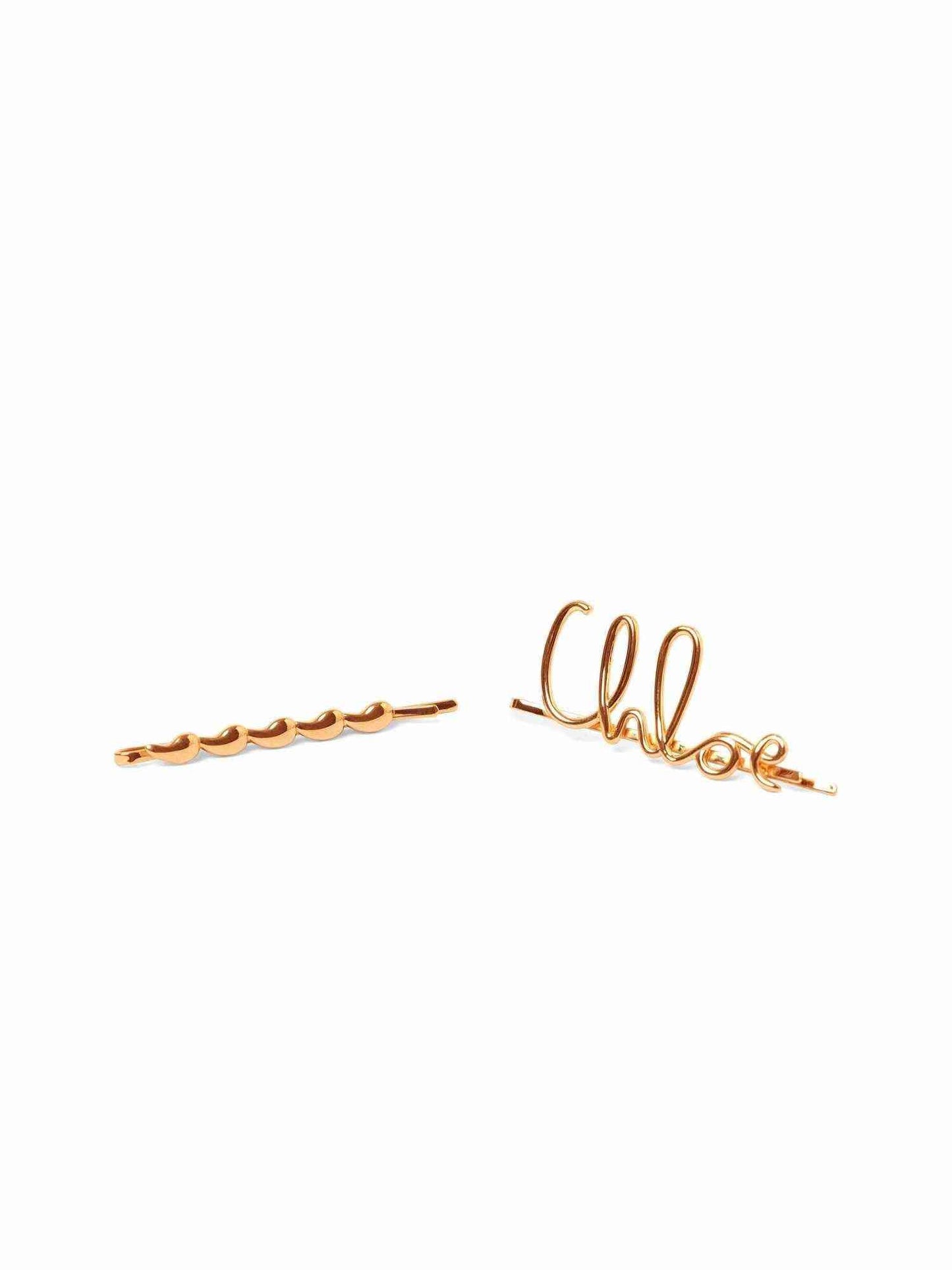 The Chloe Iconic Hair Clips in Vintage Gold