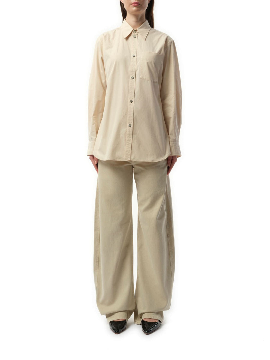 Fitted Shirt in Light Cream