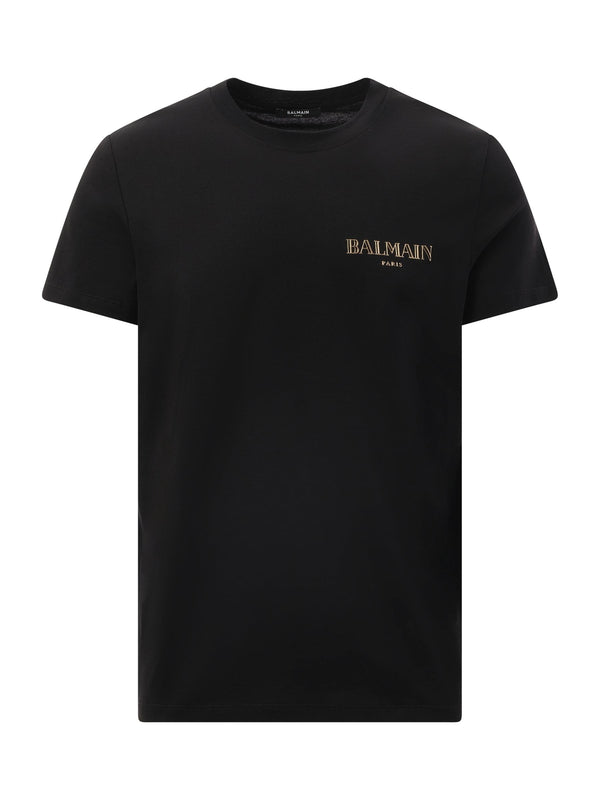 Balmain Balmain Vintage Gel T-Shirt in Black/Gold