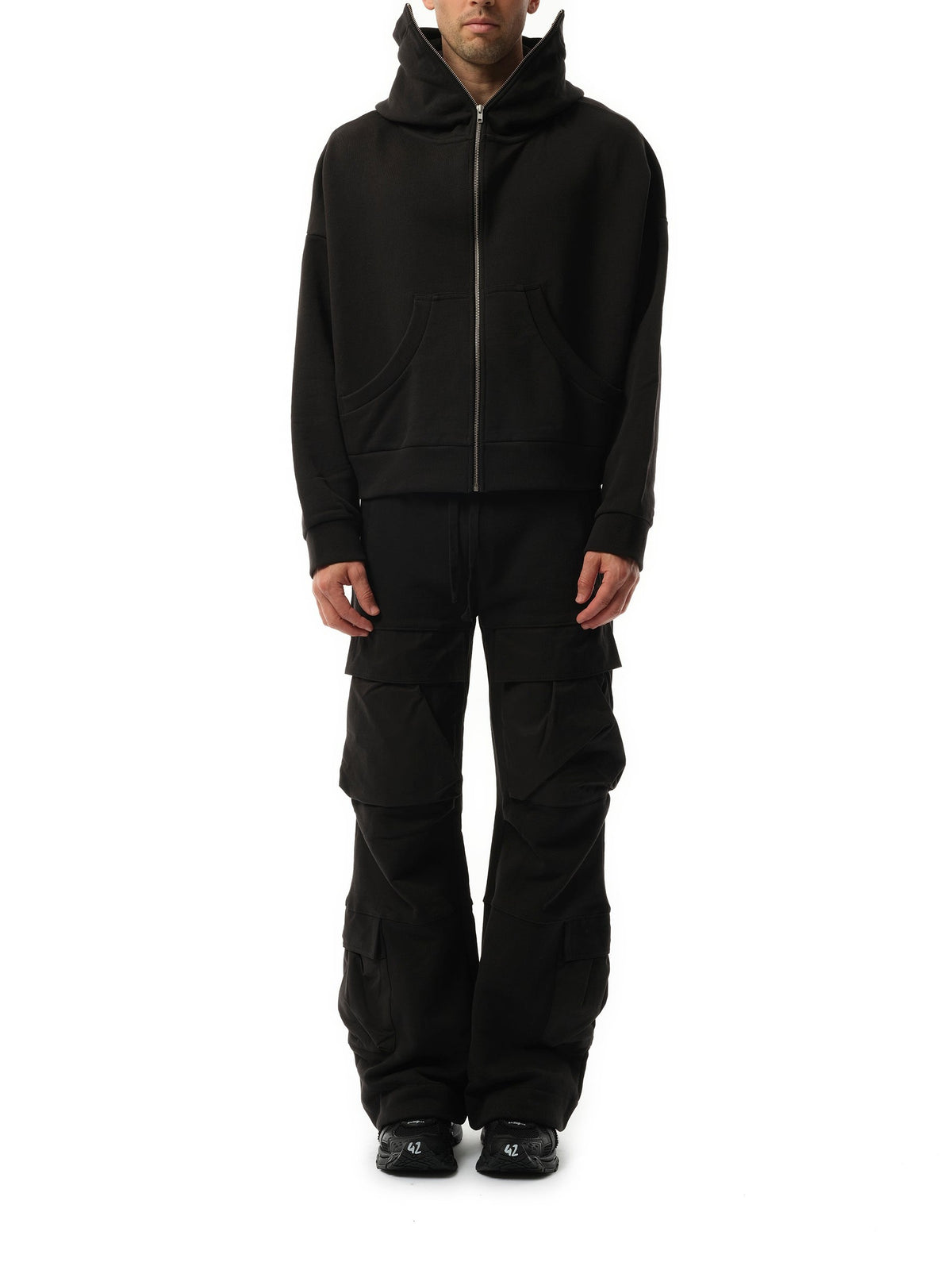 Entire Studios Full Zip Hoodie in Soot