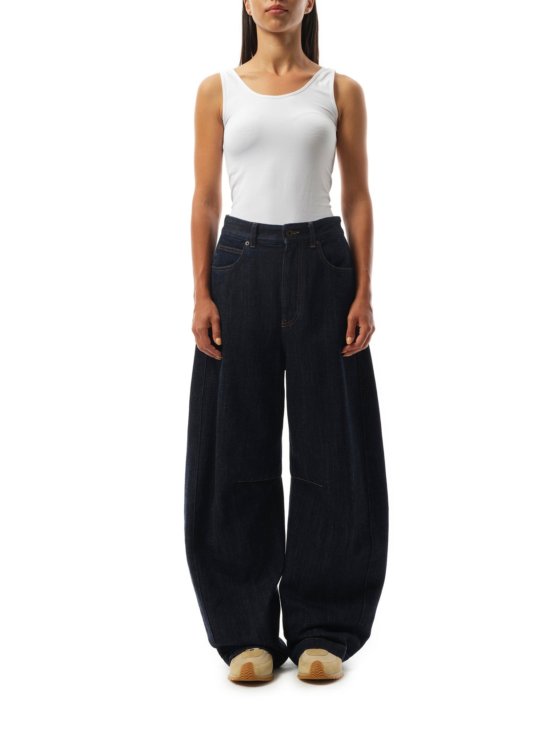 Loewe Anagram Barrel Jeans AF in Indigo Blue