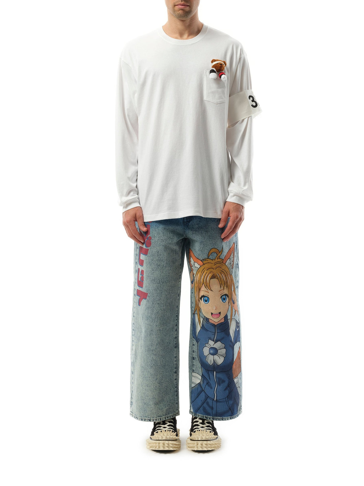 Doublet Support Group Long Sleeve T-Shirt in White