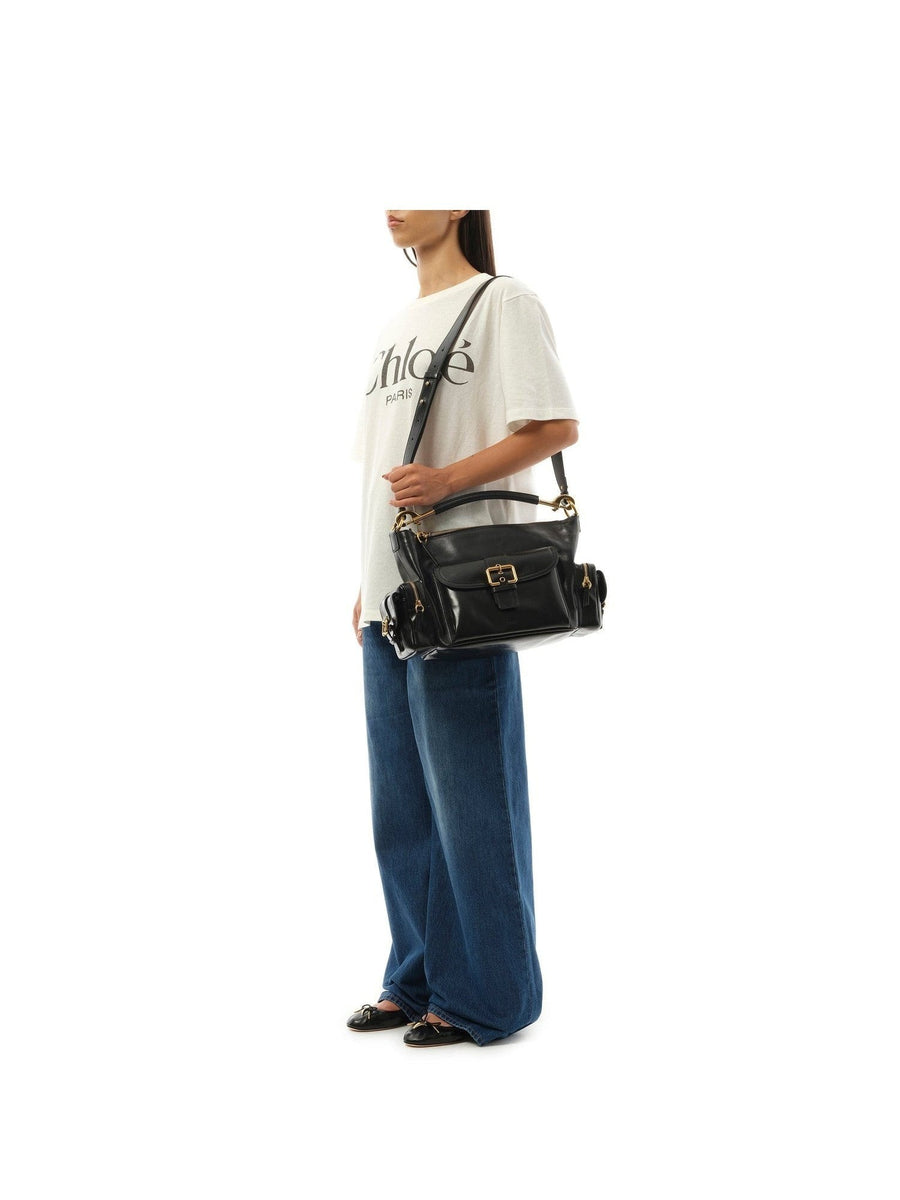 Chloe Medium Camera Bag in Black
