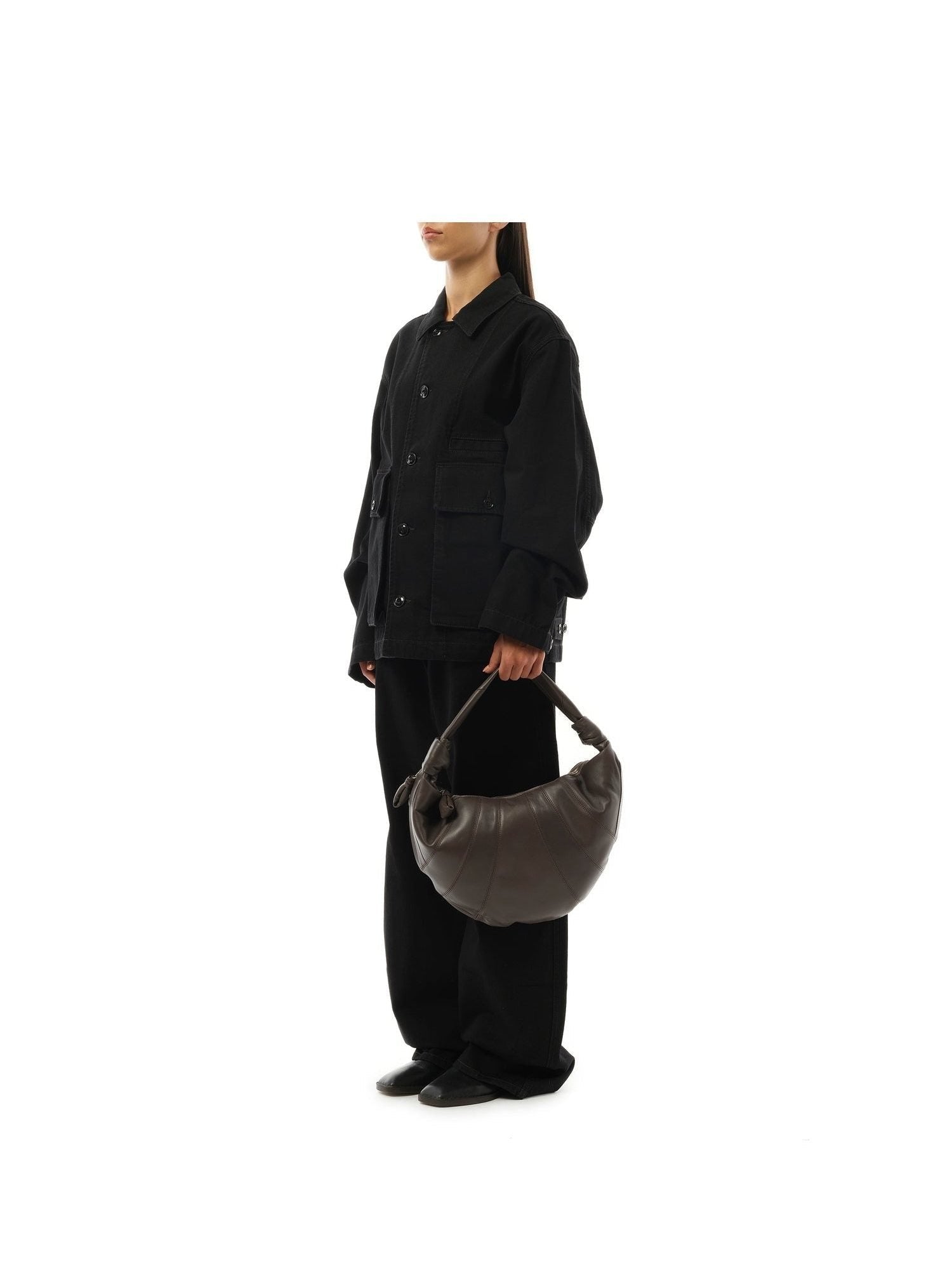 Lemaire Fortune Croissant Bag in Mink