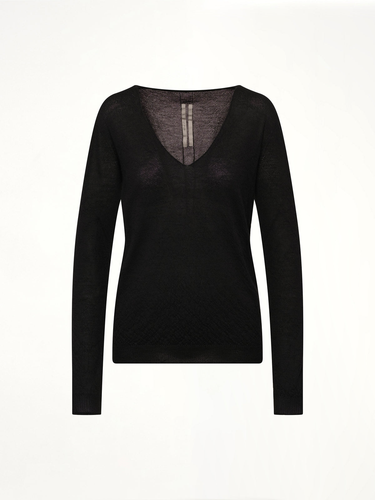 Cashmere V-Neck Pull in Black