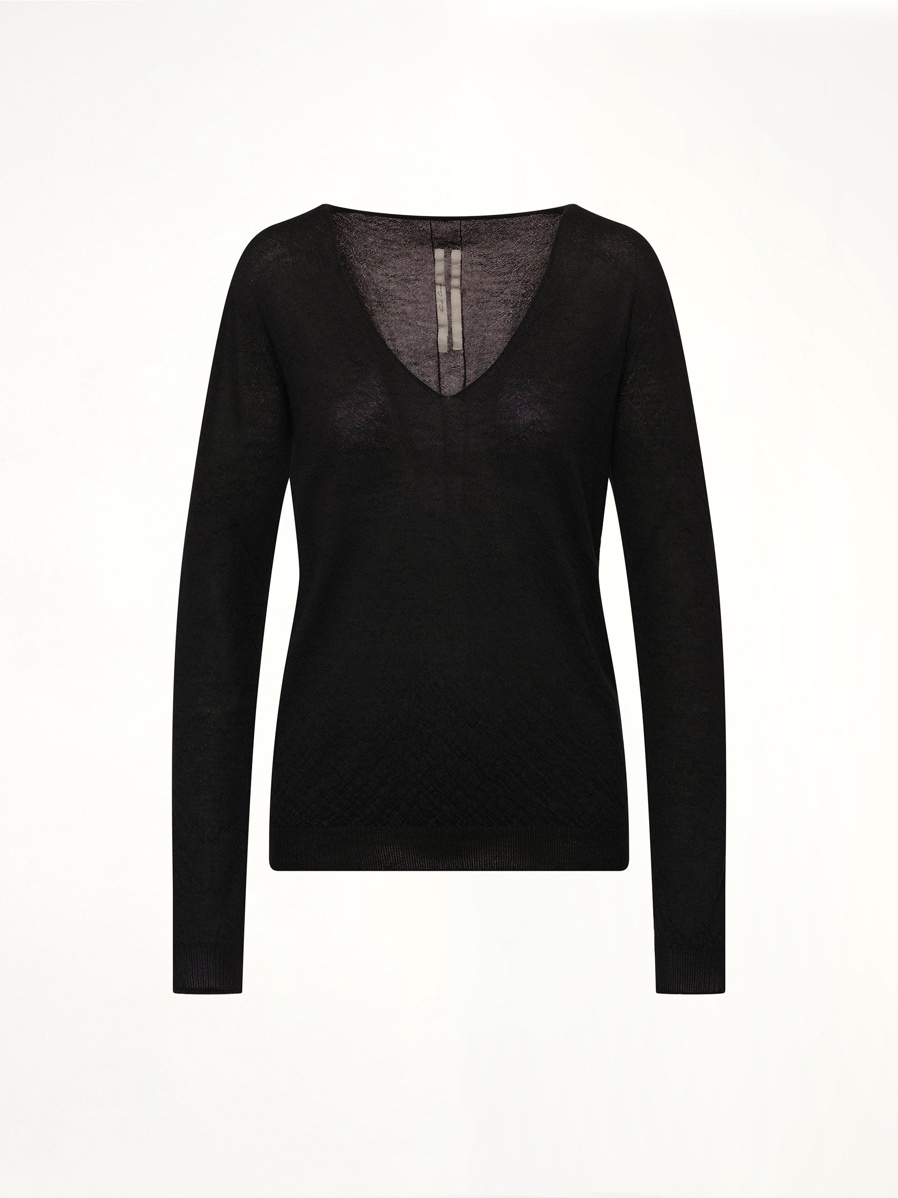 Cashmere V-Neck Pull in Black