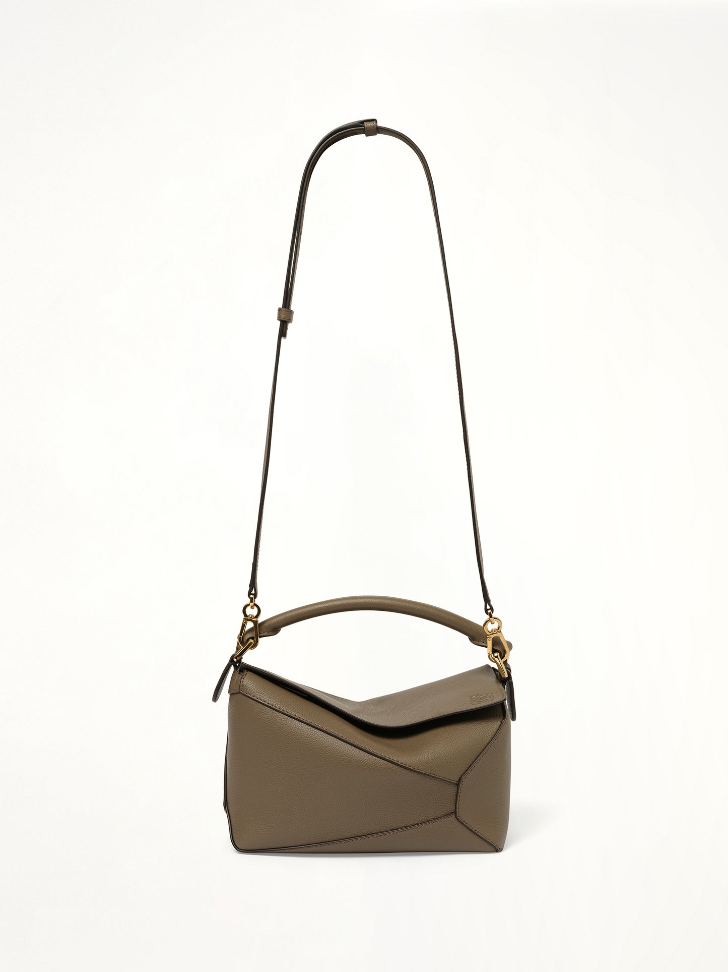 Puzzle Edge Small Bag in Taupe