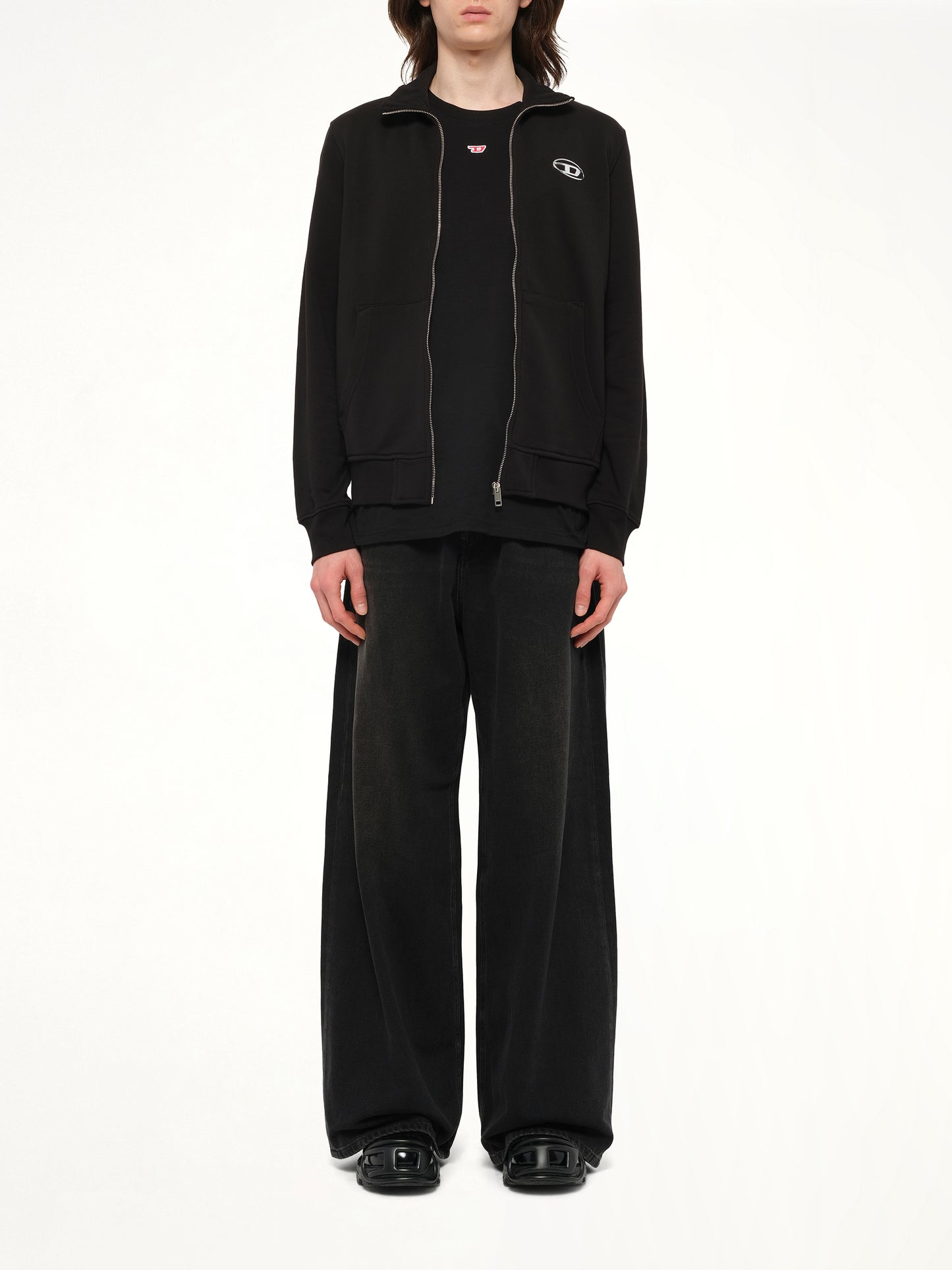 S-GINNI-ZIP-OD Track Jacket in Black