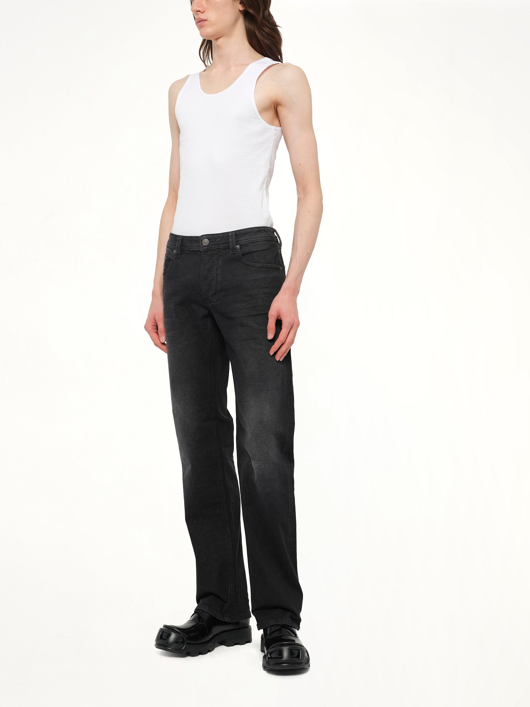 1985 LARKEE Straight Jeans in Black/Dark Grey