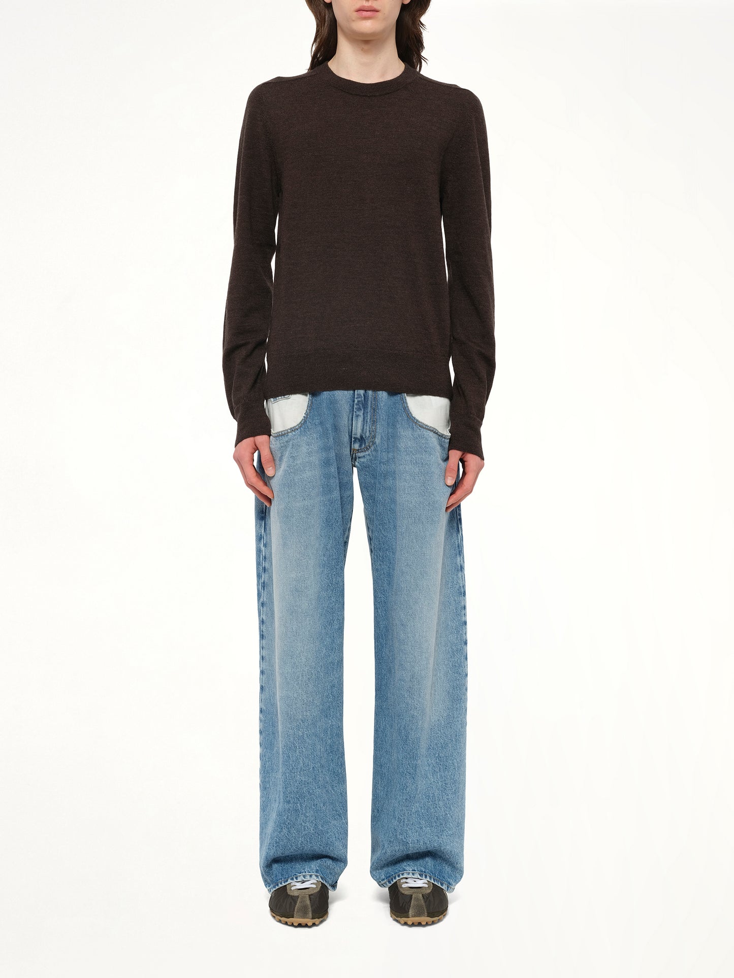 Gauge 12 Knit Sweater in Dark Brown