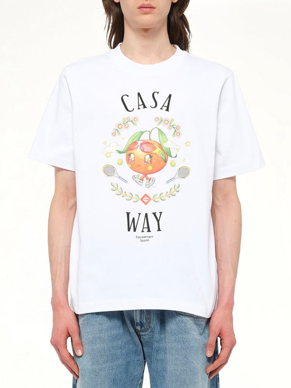 カサウェイかわいいプリントTシャツ ホワイト